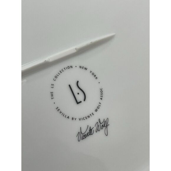 LS Collection Sevilla By Vicente Wolf Metallic Scrolls Serving Platter 10x14” - Picture 6 of 6